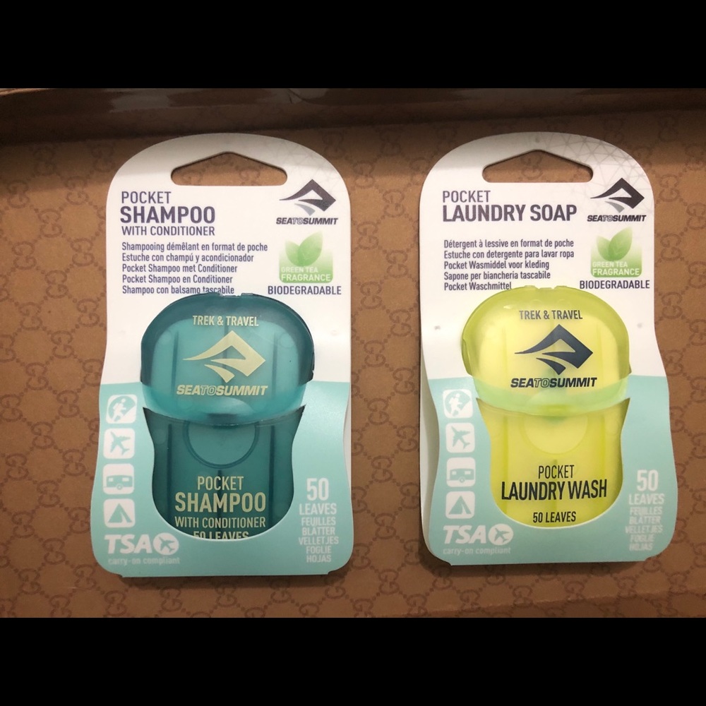 Pocket Shampoo and Laundry soap